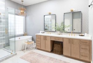 modern boho virtual bathroom design