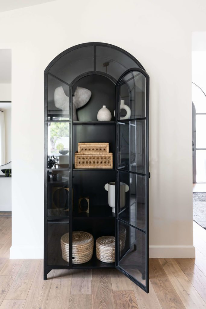 arched metal decorative cabinet