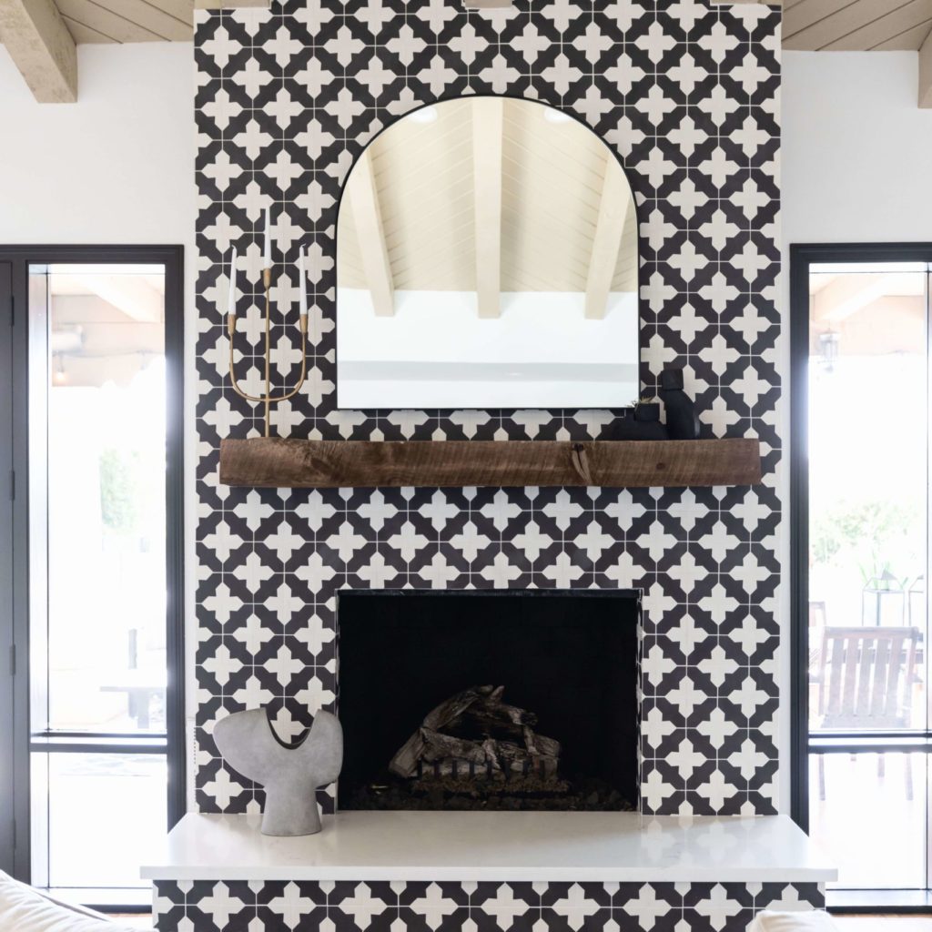 tiled fireplace interior design Scottsdale.