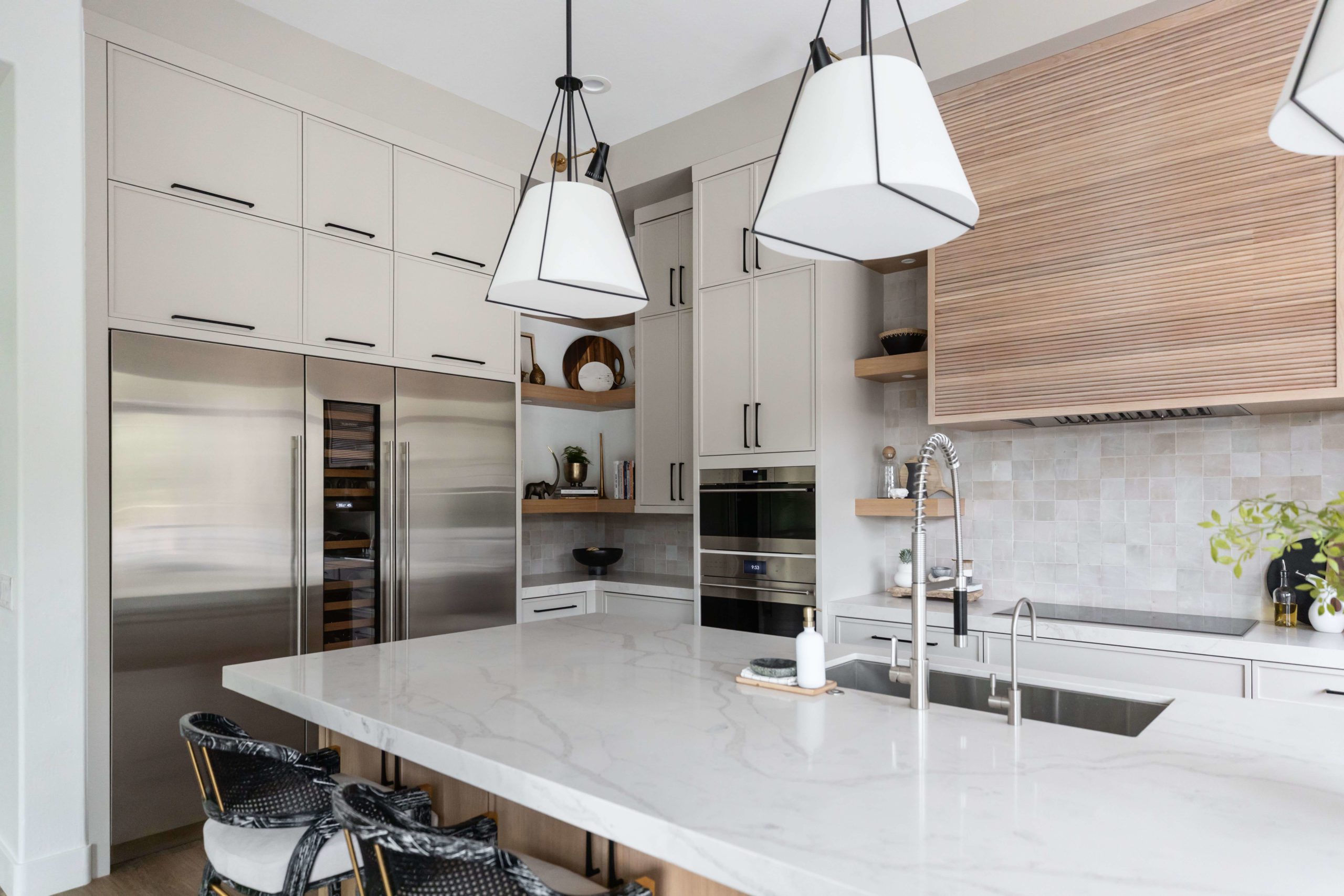 Kitchen remodel with white cabinets