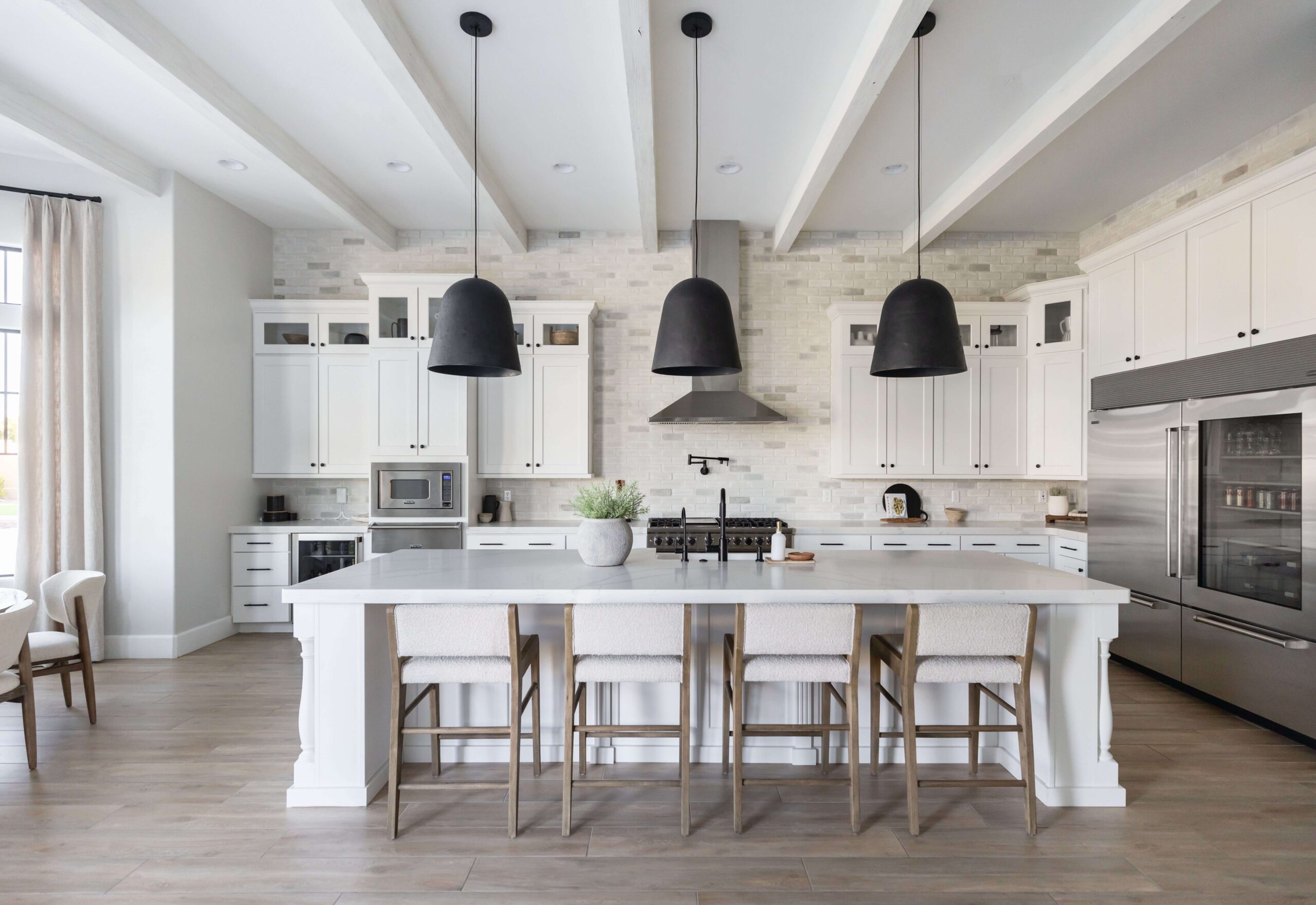 Kitchen remodel with white cabinets