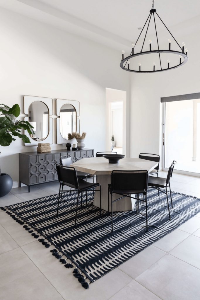 Geometric dining table