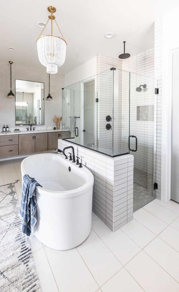 Professionals Install Shower Seats on a Tile Walls