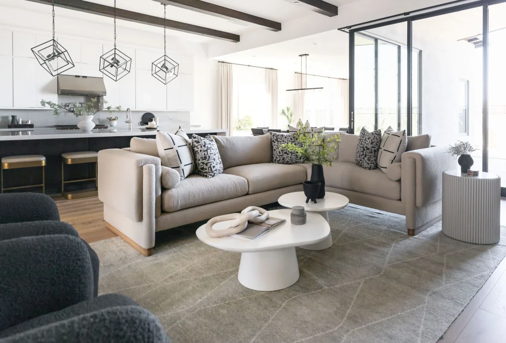 Neutral living room with modern decor