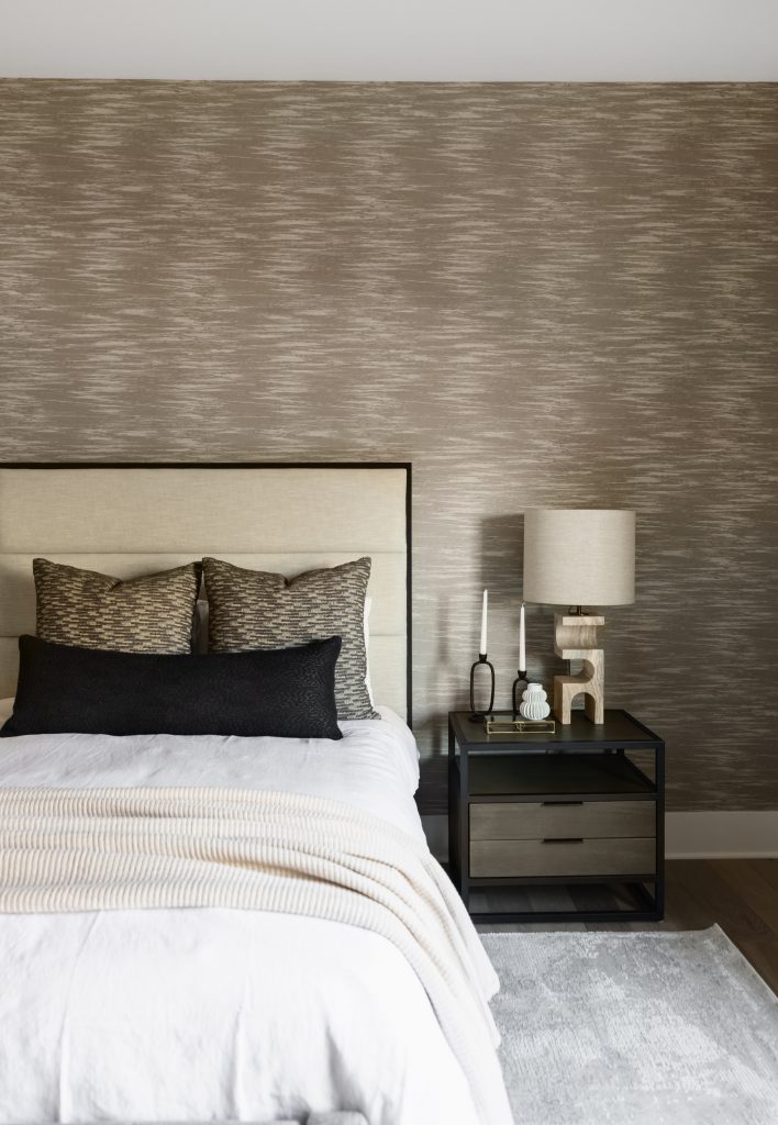 Luxury bedroom with neutral tones and decor