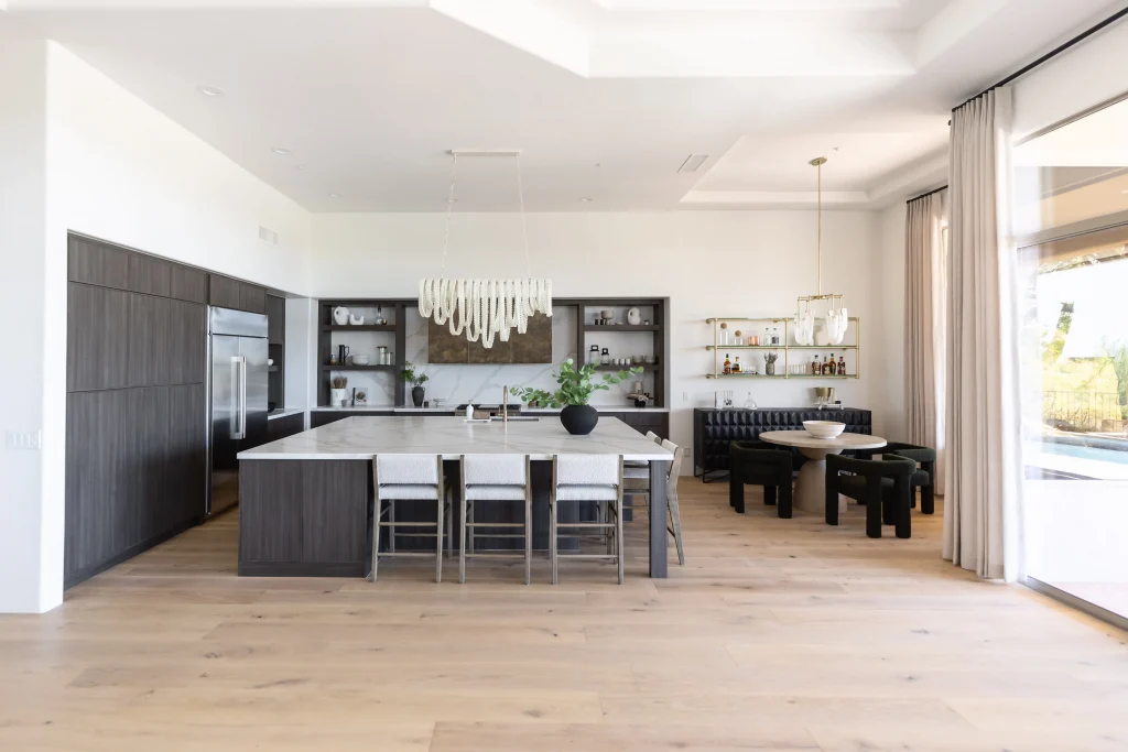 Bright modern kitchen island