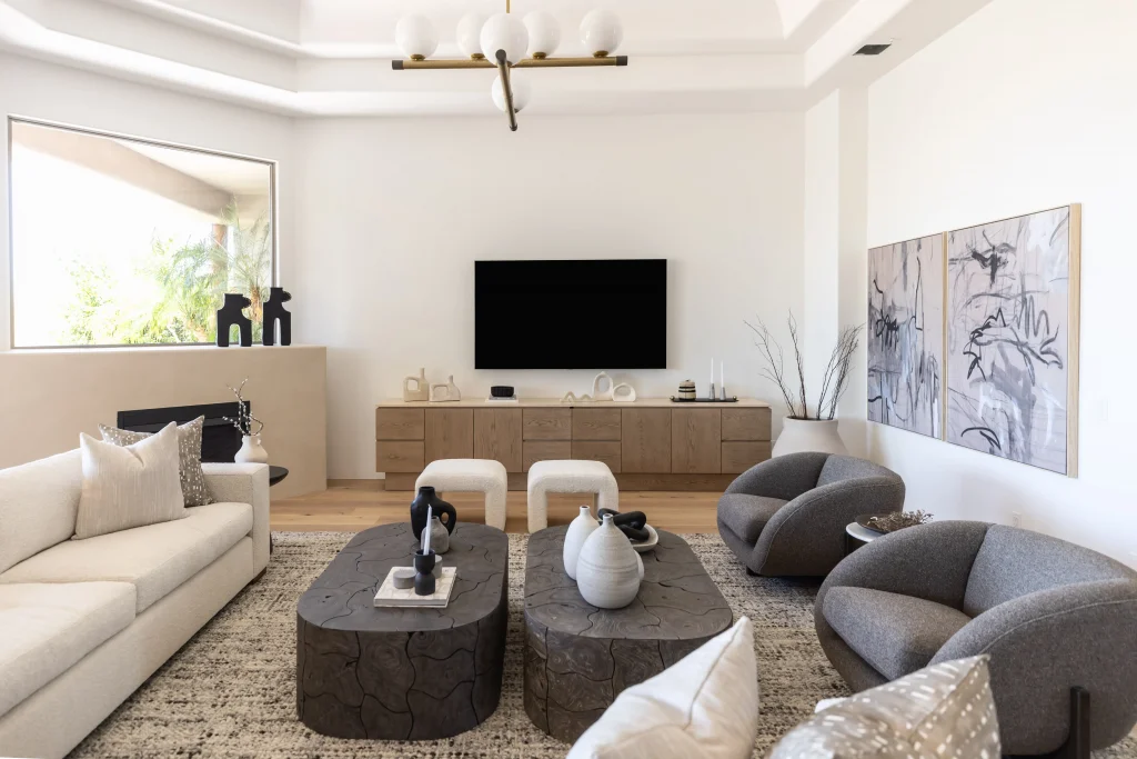 Modern living room with TV