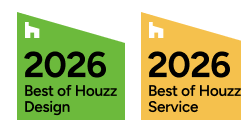 Best of Houzz 2026 Design and Service Award badges for Living With Lolo Interior Design