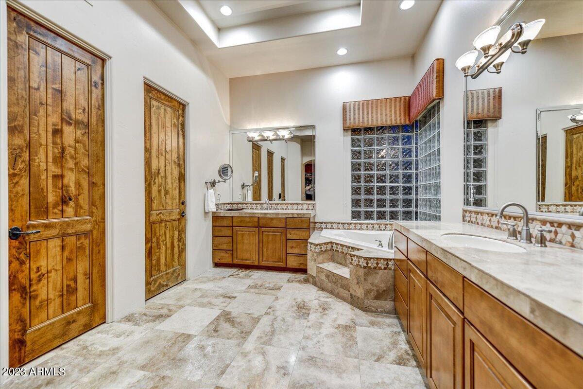 Before de-Tuscanize Scottsdale home bathroom remodel, Lolo Prestige Property, Living with Lolo.